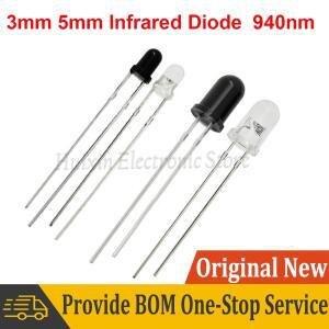 10 쌍 3mm 5mm 940nm LED 적외선 이미 터 및 IR 수신기 다이오드 F3 F5 포토 불꽃 센서 DIY PCB