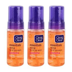 존슨 페이셜 클린앤클리어 에센셜 훼이셜 포밍 클렌저 150ml 3개 남자 거품 클렌징폼