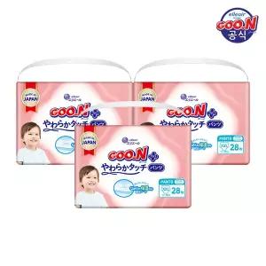 [군 기저귀] 플러스 소프트터치 팬티 점보형(XXL) 28P x 3팩