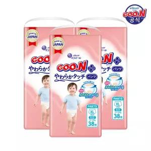 [군 기저귀] 플러스 소프트터치 팬티 특대형(XL) 38P x 3팩