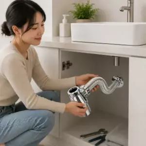 세면대 UQK461A2 배수관 350 망치 P트랩 욕실 배수구 수리 부속품