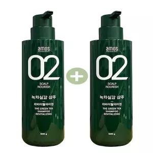 1+1 아모스 녹차실감 샴푸 리바이탈라이징 500g(LC)