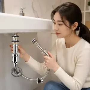 세면대 ROG543T5 팝업 트랩 일체형 배수관 자동 마개 교체 부속