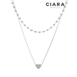 [씨아라]CIARA 14K Perugia 심플 하트 2라인 목걸이 2SET(GoldPlated)