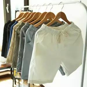 [하프클럽/제니유]라쉬 면 마 린넨 여름 여성 5부 밴딩 반바지 빅사이즈