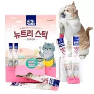 고양이참치간식 고양이 영양 스틱 참치 연어 14g 100P 습식 짜먹는
