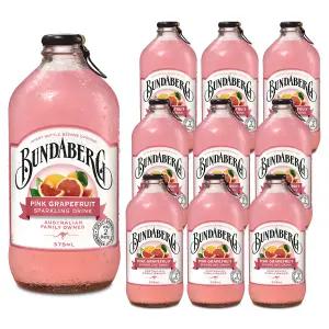 군것질대용 분다버그 핑크 그래이프푸르트 탄산음료, 375ml, 10개