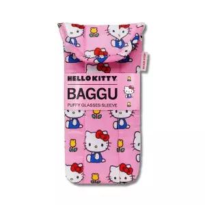 바쿠백 패딩 안경 케이스 파우치 Hello Kitty Pink