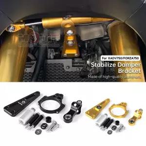 혼다 호환 XADV 750 X-ADV750 - FORZA750 - 바이크 오토바이 CNC 조정 가능 스티어링 댐퍼 안정기 브래킷