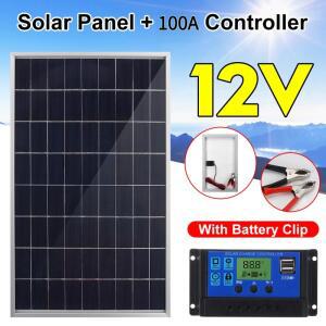 가정용 방수 단결정 충전 12V 배터리용 300W 견고한 태양광 패널 키트(100A 컨트롤러 케이블 포함)