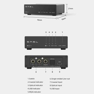 호환 SMSL SU-1 디코더 MQA-CD 오디오 DAC AK4493S XU316 768kHz/32비트 DSD512 고해상도 향상 집에 쉽게