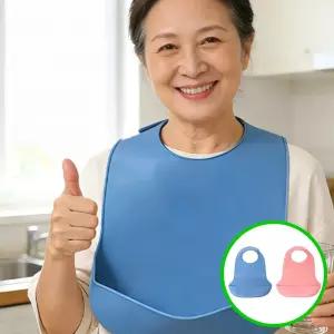 MF05 노인턱받이 실리콘 어르신 식사용 방수 포켓형 방수턱받이 성인식사앞치마