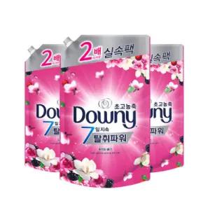 다우니 탈취파워 목련과 베리 초고농축 섬유유연제 1.6L 3개