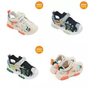 [다이노솔즈](강남점) DINOSOLES 26년 S/S 신상 LED 정글 티라노 샌들 키즈 공룡샌들 DNKCG1TSJT11