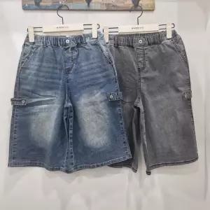 [행텐주니어](순천모다) 풀밴딩 6부 사이드턱 버뮤다핏 데님반바지 14570-156-405-10-