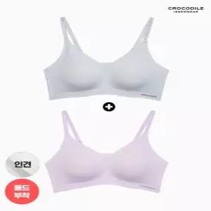 [백화점 정품] 크로커다일 이너웨어 여성속옷 라이크라 인견쉘론 몰드부착 더블스트랩브라1+1 CDWBR5N3435