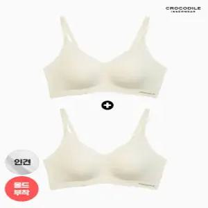 [백화점 정품] 크로커다일 이너웨어 여성속옷 라이크라 인견쉘론 몰드부착 더블스트랩브라1+1 CDWBR5N33_2