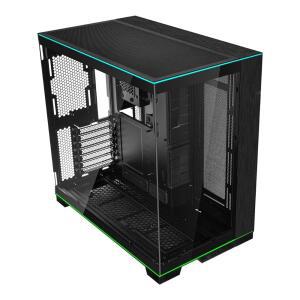 리안 리 O11D EVO RGB E-ATX 게이밍 듀얼 챔버 케이스 - ARGB 조명 스트립 최대 420mm 라디에이터 케이블 관리 전면 및 측면 강화 유리 패널 리버서블 섀시(O11DERGBX.US)