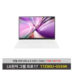 LG전자 그램 프로17 노트북 17Z90U-GS59K 울트라5 SSD1TB교체/32G/Win11탑재 무선마우스+패드 - KW