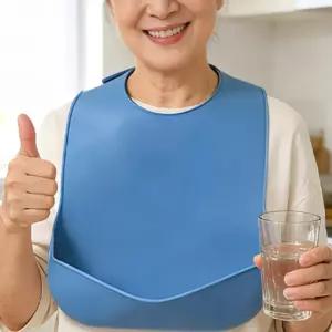실리콘 어르신 턱받이 노인턱받이