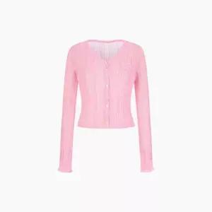 [AK분당점] [에고이스트] [BLUE LABEL] 단추 포인트 메쉬 니트가디건 ES2OKG03