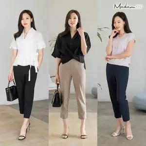 [마담4060]엄마옷 마담4060 1+1+1 인견밴딩팬츠3종-QHPN2405001-