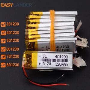 10개/몫 3.7V 230mAh 701230 충전식 리튬 이온 폴리머 배터리