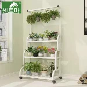행잉 화분 진열대 북유럽 이동식 정리대 선반 식물 부양 받침대 거실 공중 철제 난간