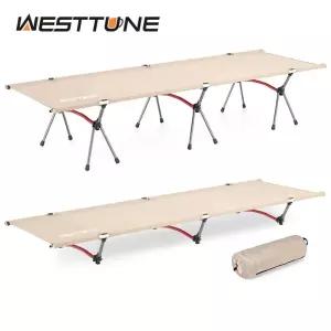 WESTTUNE 초경량 알루미늄 합금 접 캠핑 침대 휴대용 야외 하이킹 배낭 여행