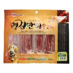 [하프클럽/셀럽하우스]명견만리 소고기 육포 슬라이스 400g 반려견 강아지 간식 건조식품
