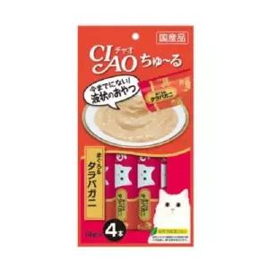 고양이 습식 간식 이나바 챠오 츄르(참치+킹크랩)14gx4p 고양이 츄르 츄루 추르 영
