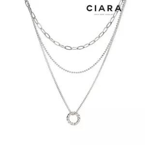 [씨아라]CIARA 14K Perugia 서클 3라인 목걸이 2SET(GoldPlated)