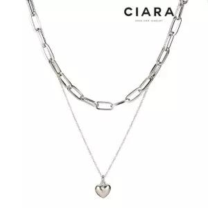 [씨아라]CIARA 14K Perugia 모던체인하트 2라인 목걸이 2SET(GoldPlated)