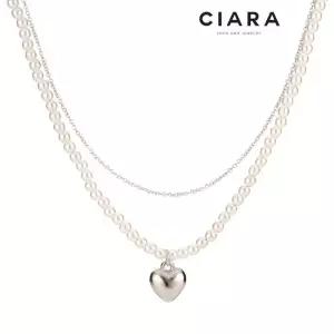 [씨아라]CIARA 14K Perugia 하트 진주 2라인 목걸이 2SET(GoldPlated)