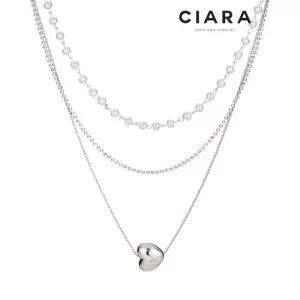[씨아라]CIARA 14K Perugia 하트 진주 3라인 목걸이 2SET(GoldPlated)