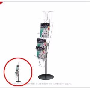 헤이지 C0111 스탠드꽂이A4 스텐 7단 실외메뉴판 가격표시 잡지철 철제매거진랙 잡지책꽂이