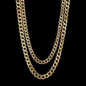 써지컬스틸 써지컬스틸부자재 써지컬체인 목걸이 골드 쿠바체인 7mm