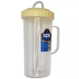 덕신화학 빨대컵 500ml 온가족 손잡이 다회용컵 색상랜덤 1개