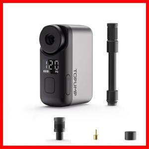 TOPUMP TB2 PRO 자전거 무선 타이어 팽창기 용 미니 휴대용 전기 펌프 120PSI 최대 450mAh 배터리 (화면 고