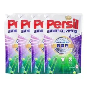 [셀러허브]퍼실 딥클린 파워젤 라벤더 드럼/일반 겸용 리필 1.5L x4 (S37176003)