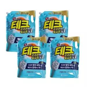 [셀러허브]테크 호르몬 특유취 제거 실내건조 액체세제 드럼 리필 2L x 4개 (S46625066)
