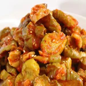 국산 천일염에 절인 매실오이지양념무침 500g