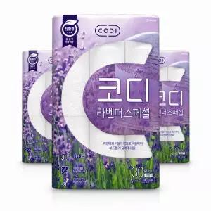코디 라벤다스페셜 30m 30롤 3팩