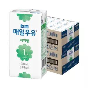 [매일][S]매일 멸균우유 저지방 1% 200ml 48팩