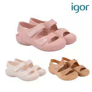 [트래드후스](대전신세계)[IGOR] 이고르 본디 솔리드 핑크,크림,브라운,카키 키즈샌들 키즈젤리슈즈