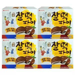 롯데 명가 찰떡파이 350g x4 쫀득 초코맛