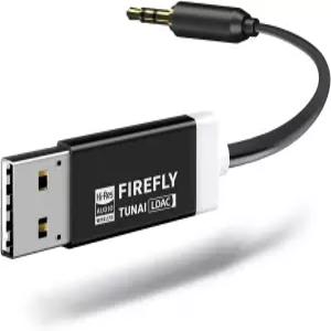 TUNAI Firefly LDAC 블루투스 리시버 고해상도 무선 오디오 5.0 어댑터 오디오파일 USB DAC 및 3.5mm AUX