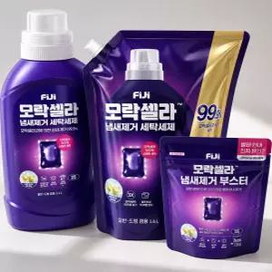 피지 모락셀라 실내건조 세탁세제 코튼향 2.1L 1개+리필 1L+냄새제거부스터