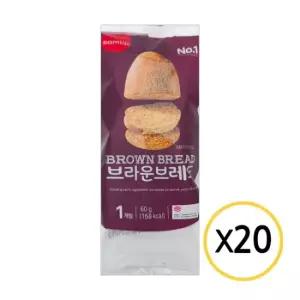 삼립 브라운브레드 60g(냉동) x 20개 / 부시맨 브레드24482286588397