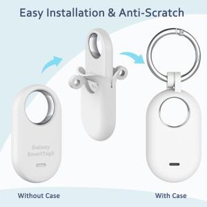 삼성 갤럭시 SmartTag 2 로케이터 트래커 키 체인 홀더 용 스크래치 방지 보호 스킨 커버